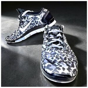 Nike Free TR Connect 2 Women’s Training Sneakers – Black & Grey Leopard | 9.5